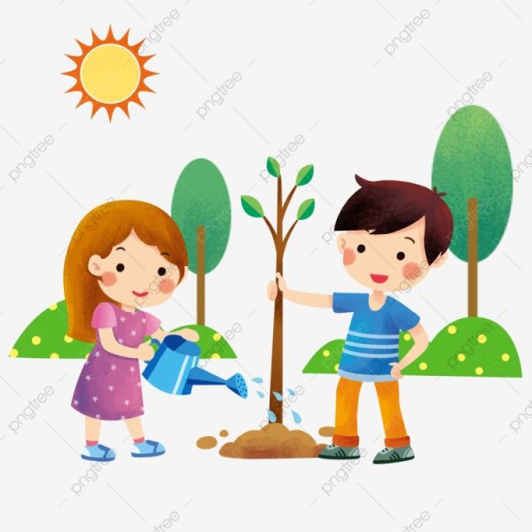 Дети садят деревья