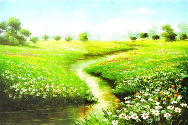 Солнечная Поляна тропинка живопись