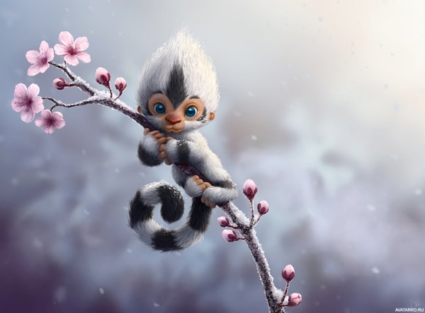Обезьянка милая фэнтези