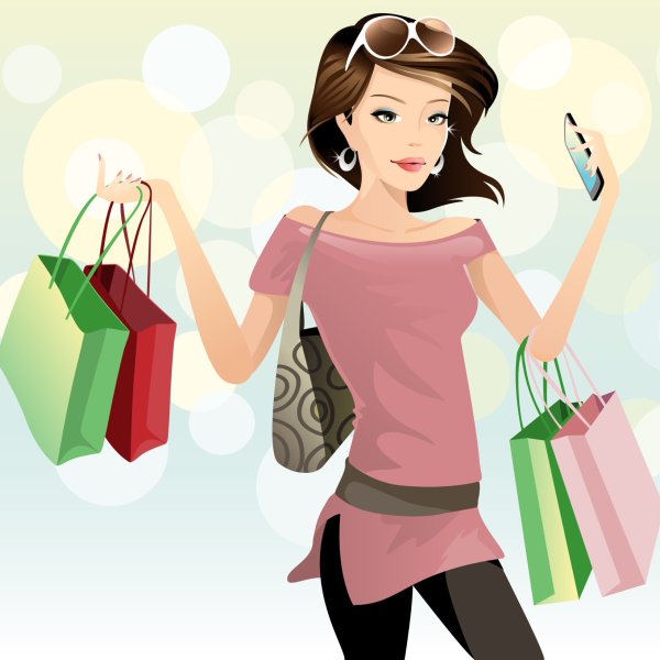 Девушка с пакетами