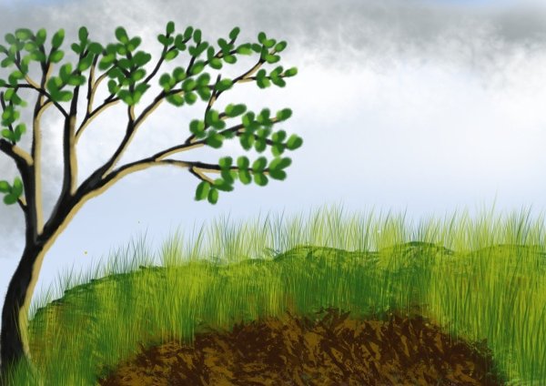 Детский рисунок природа