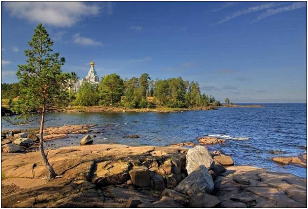Ладожское озеро монастырь Валаам