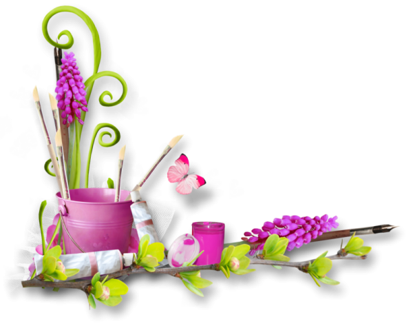 Скрап набор цветы распакованный