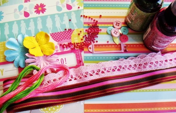 Корзина с пряжей