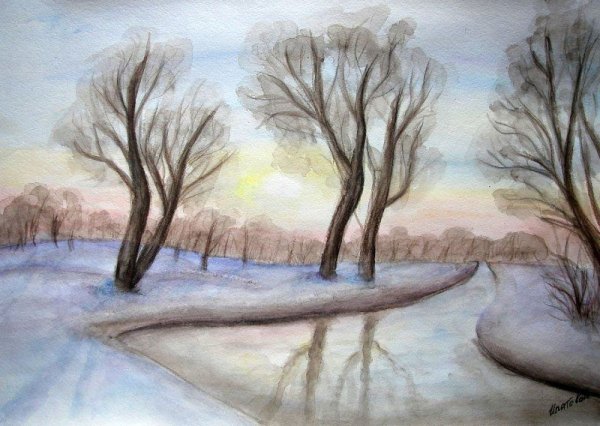 Весна рисунок карандашом