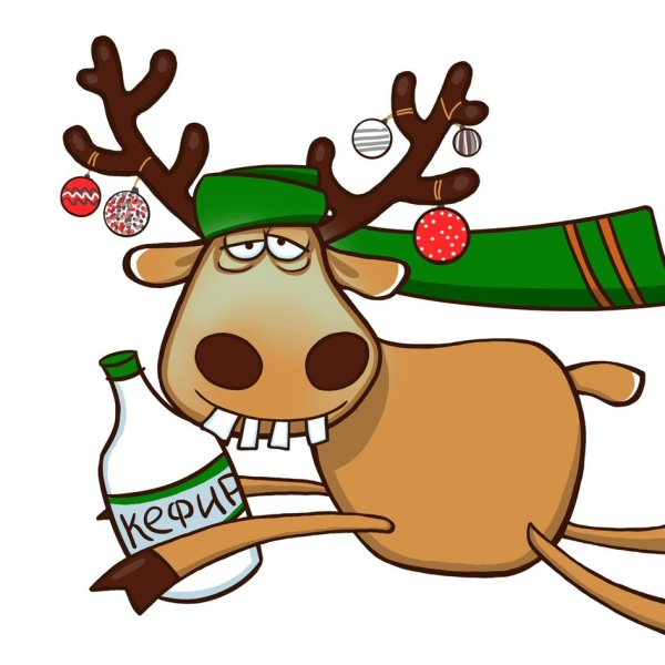 Олень подслушано зима