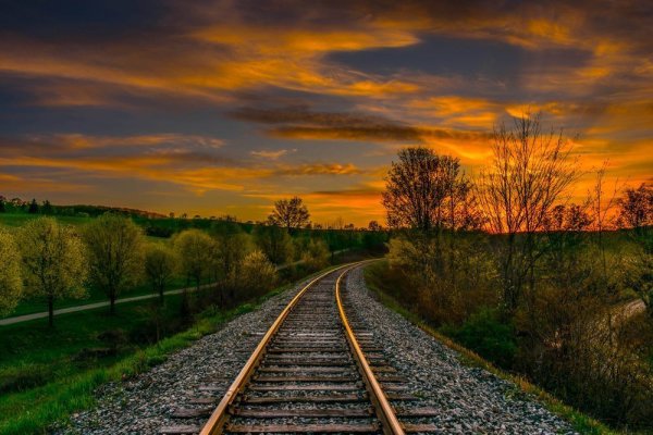 Пейзаж с железной дорогой