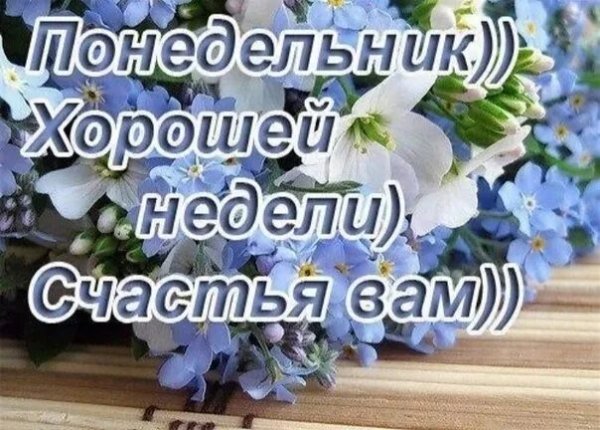 Поздравление с понедельником
