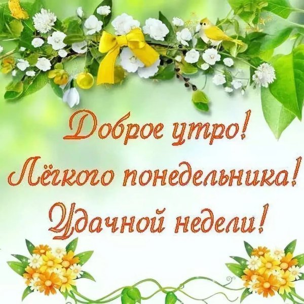 С добрым утром понедельника