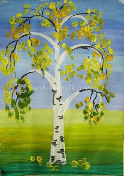 Березовый лес стилизованный