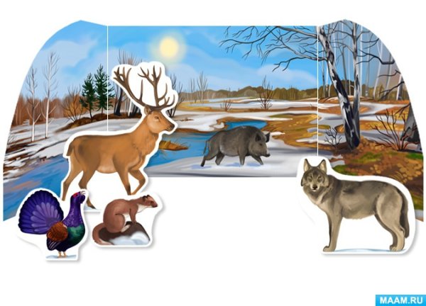 Макет Лесные животные