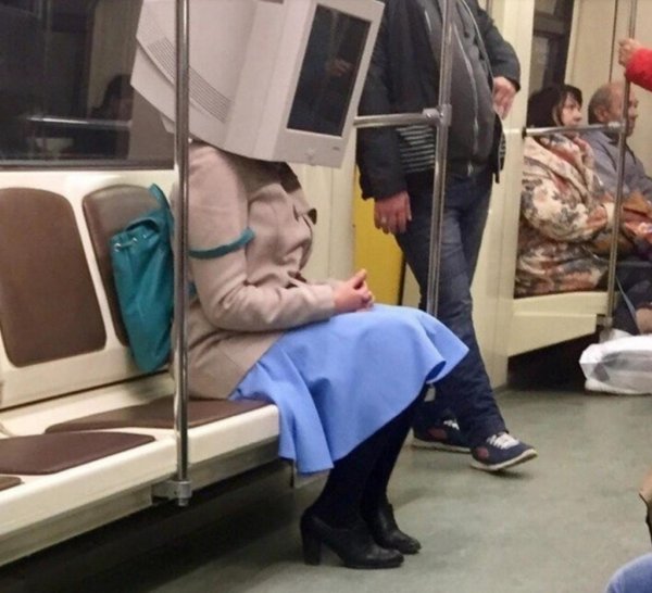 Смешные пассажиры в метро