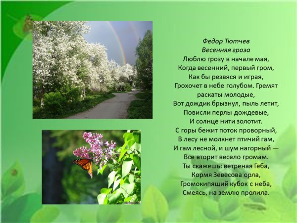 Тютчева Весенняя гроза