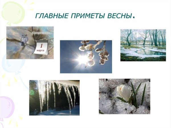 Приметы весны
