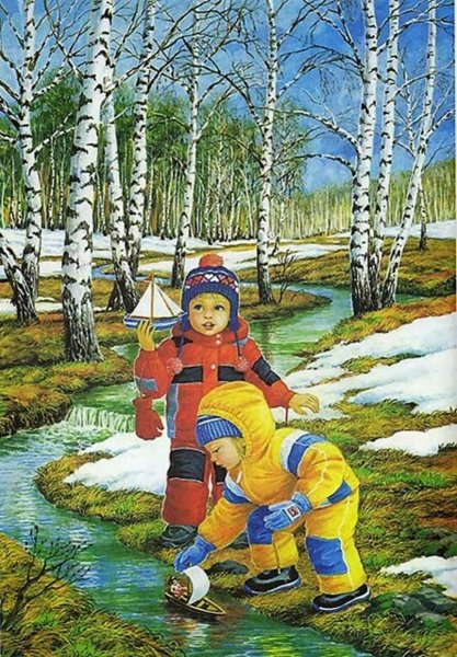 Картина Пишванова ранняя Весна