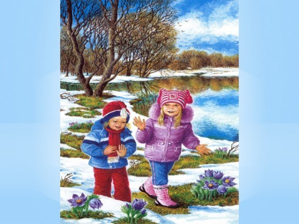 Картина Весна для детей средней группы