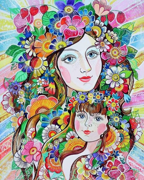 Лицо девушки весны