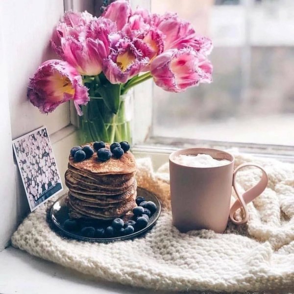 Доброе утро с весенними цветами