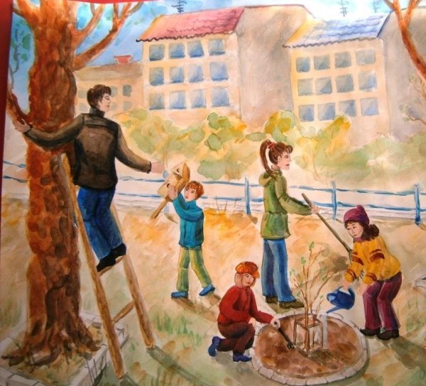 Субботник рисунок