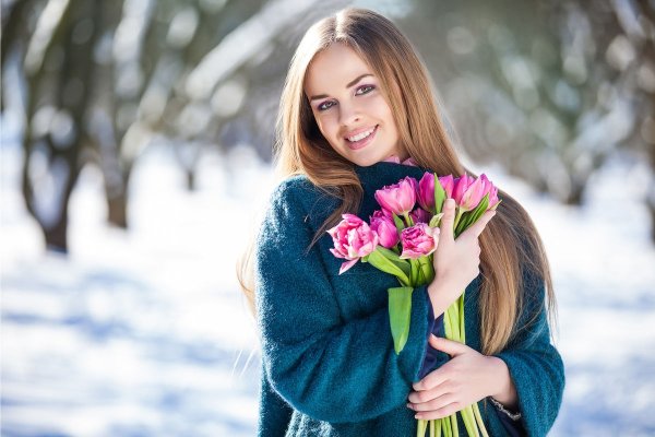 Фотосессия ранней весной на природе