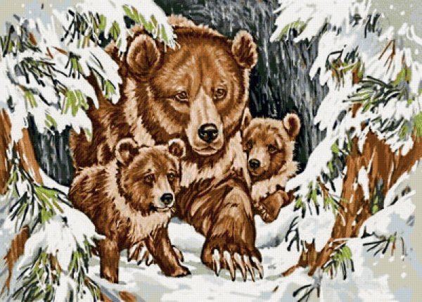 Медвежонок спит в берлоге рисунок