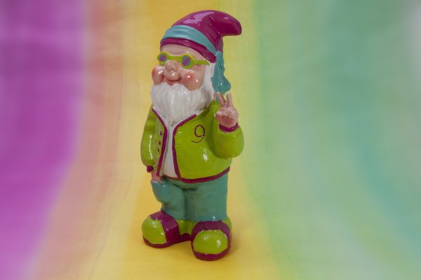 Гномик с зеленой бородой