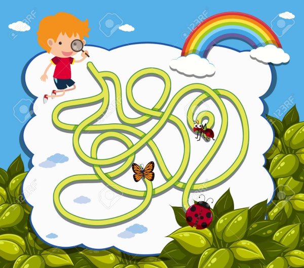 Лабиринт Весна для дошкольников