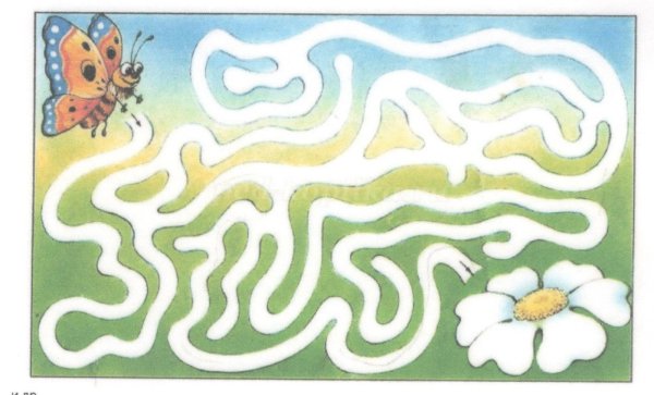 Лабиринты с насекомыми для детей