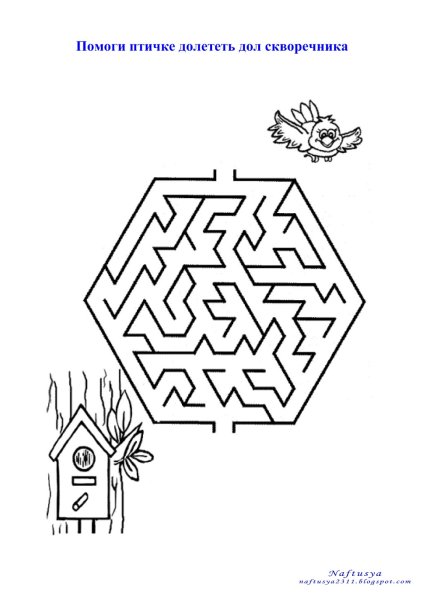 Задание зимующие птицы Лабиринт