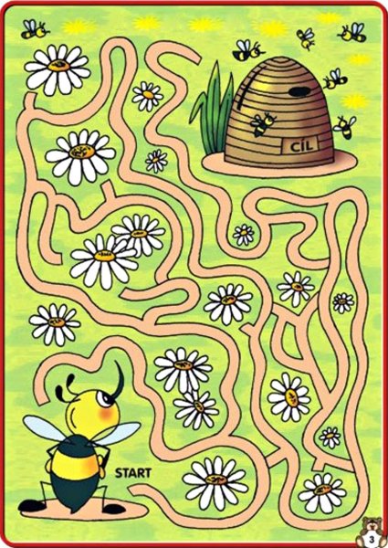 Лабиринт насекомые для дошкольников