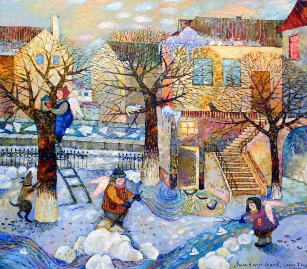 Станковая композиция зима