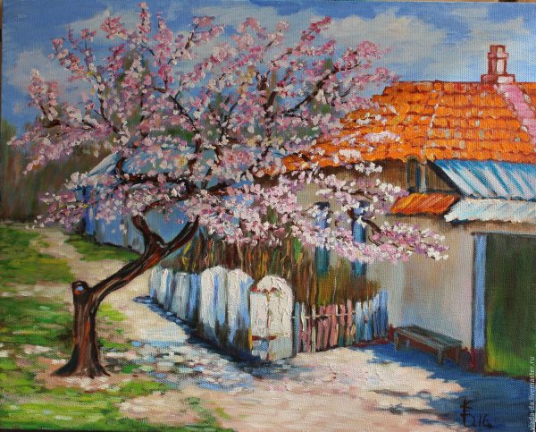 Весеннее цветение живопись