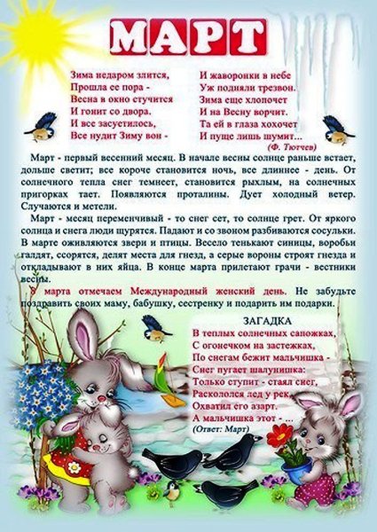 Весна папка для ДОУ