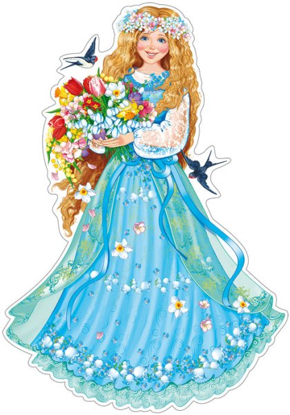 Девушка Весна вектор