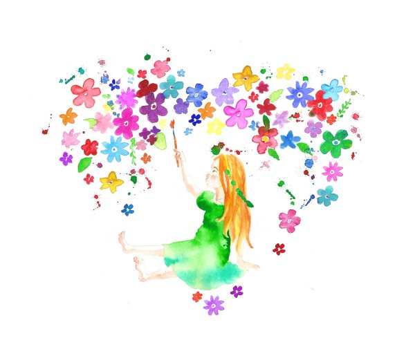 Девочка Весна вектор