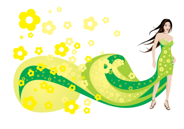 Образ женщины на прозрачном фоне