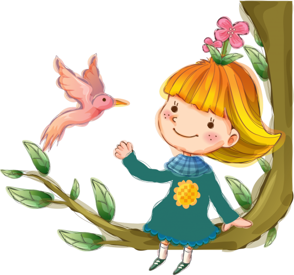 Девушка с венком нарисованная