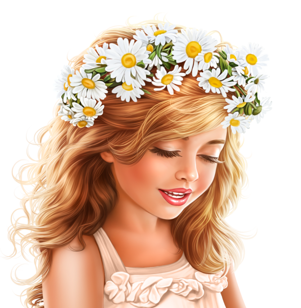 Девушки летние на прозрачном фоне