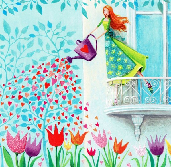 Девушка в венке из полевых цветов