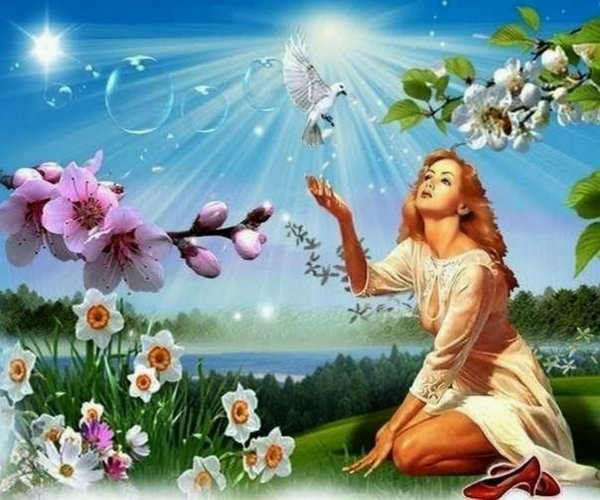 Девочка в саду