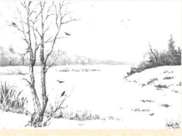 Пейзаж Весна Графика детям