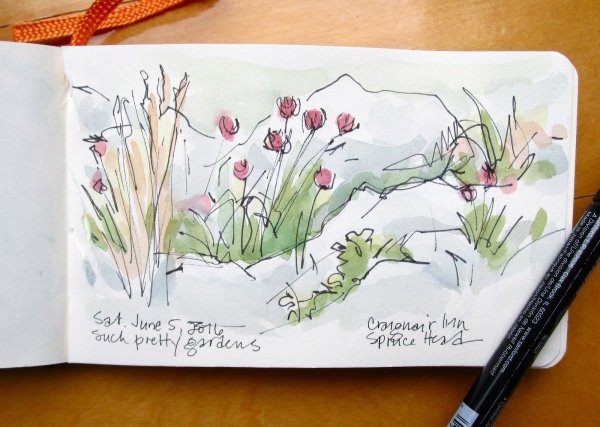 Весенние рисунки для скетчбука