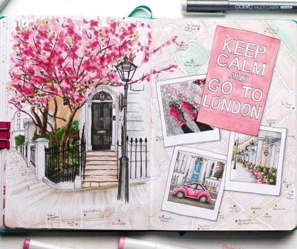 Скетчи для ежедневника для маркерами