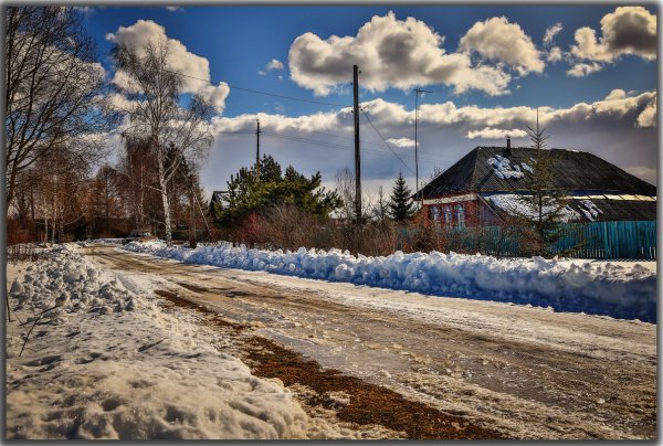 Весенняя деревня