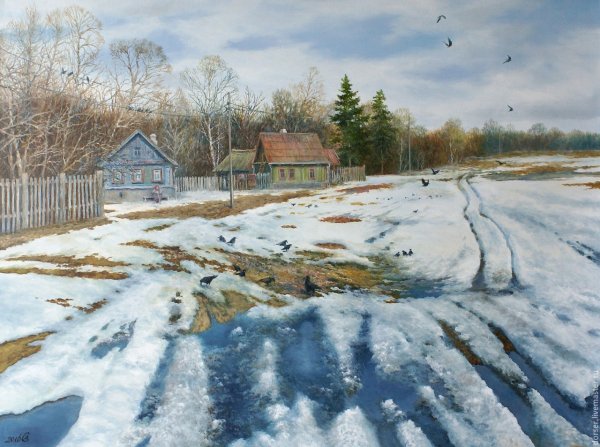 Деревня весной