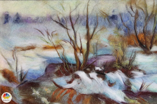 Картины шерстью