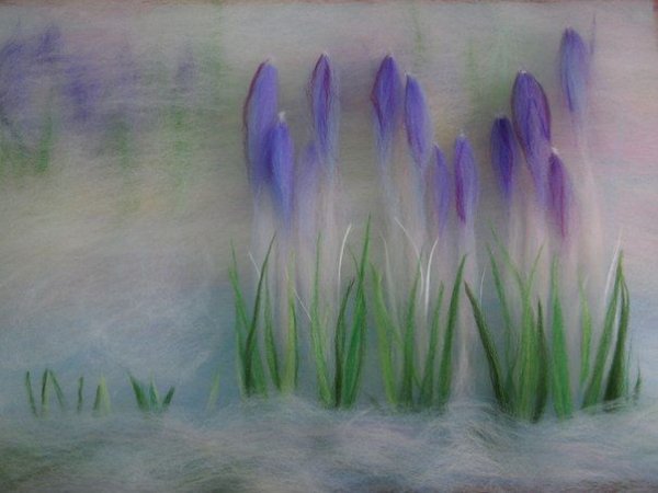Рисование пастелью Весна