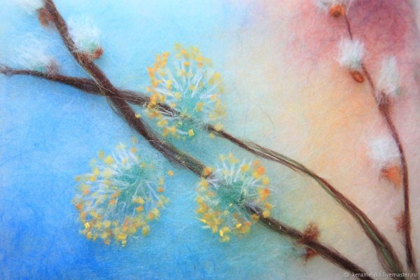 Рисование шерстью Весна