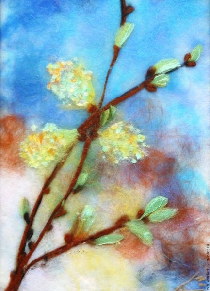 Шерстяная акварель Весна