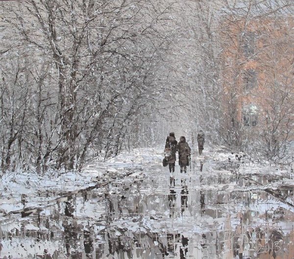 Зима снег кружится